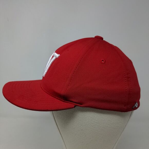 Pacific Headwear Men's Fitted Hat Red Size XS Embroidered W Bulldog Logos - Picture 3 of 9